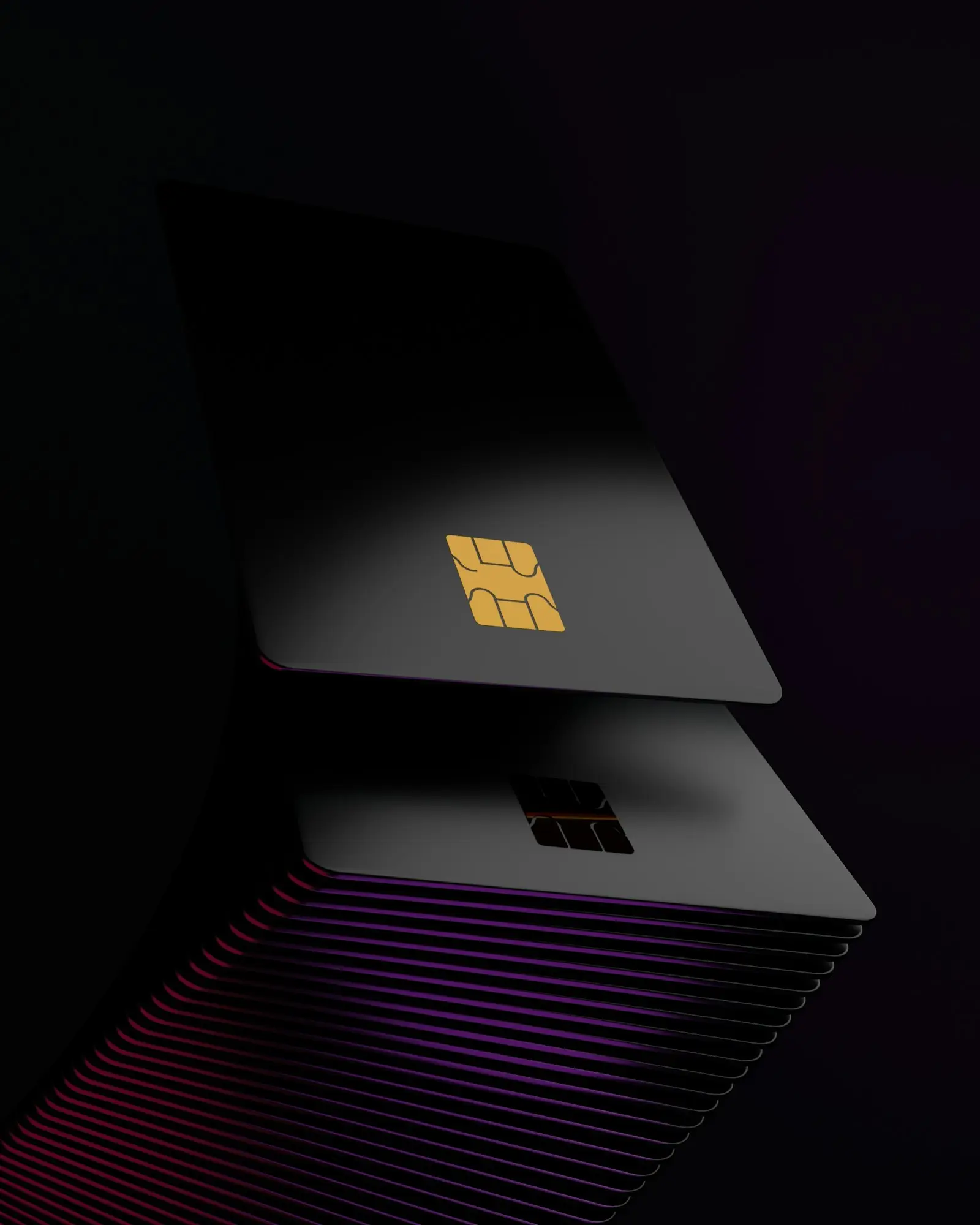 Close-up of credit cards in low light (illustrative stock photo)